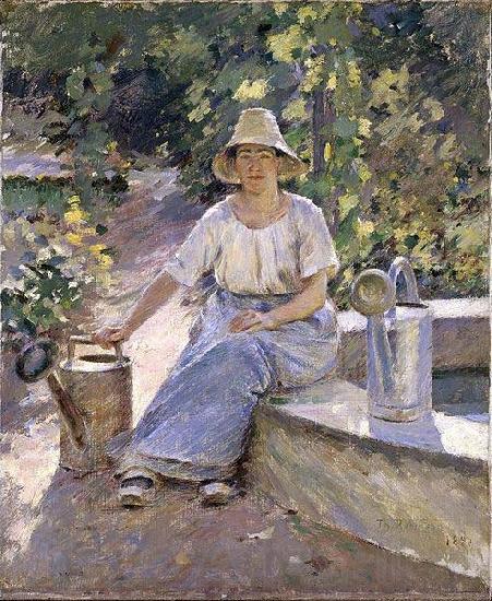 Theodore Robinson The Watering Pots Norge oil painting art